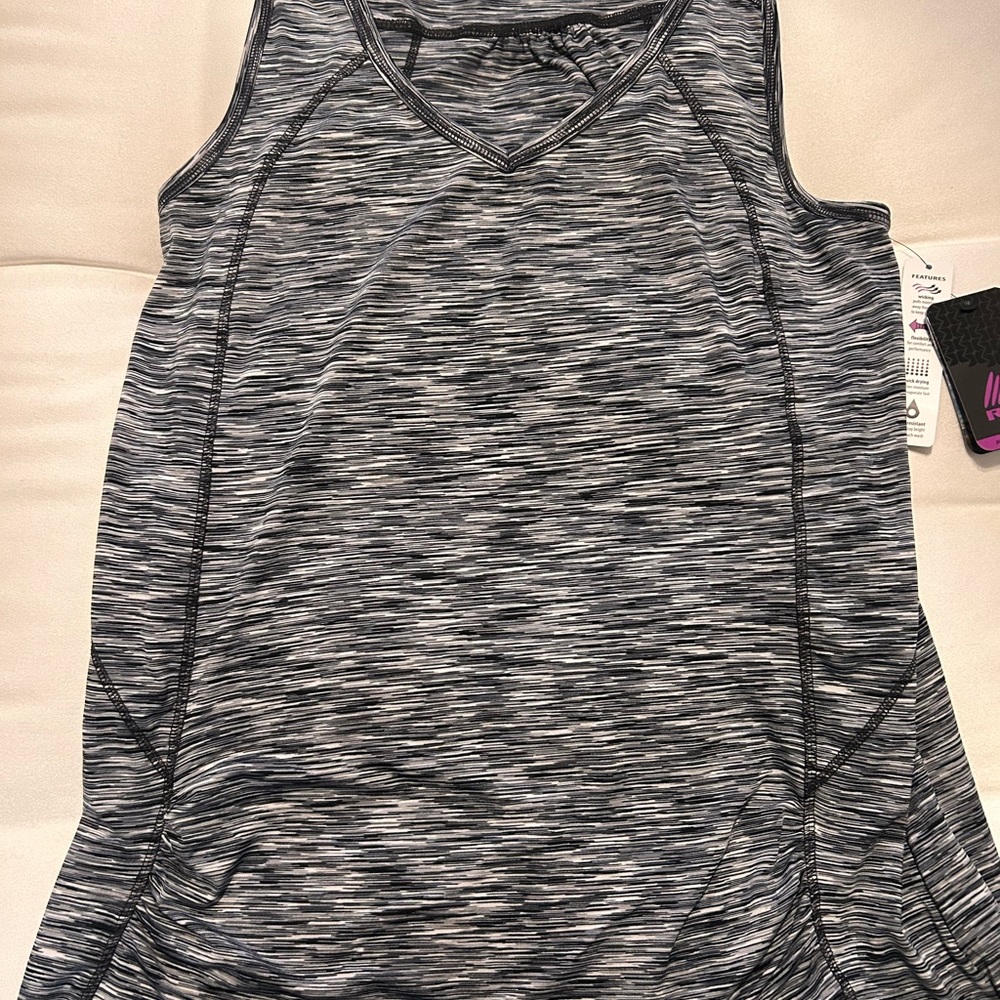 RBX Women's Black and Gray Tank Top